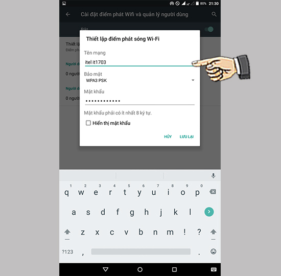 Bước 6: Thay đổi tên wifi và mật khẩu.
