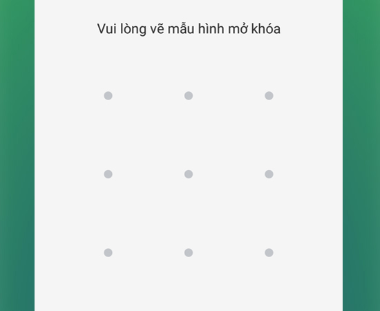 Bước 5: Cuối cùng bạn vẽ hình mở khóa để xác nhận việc xóa.