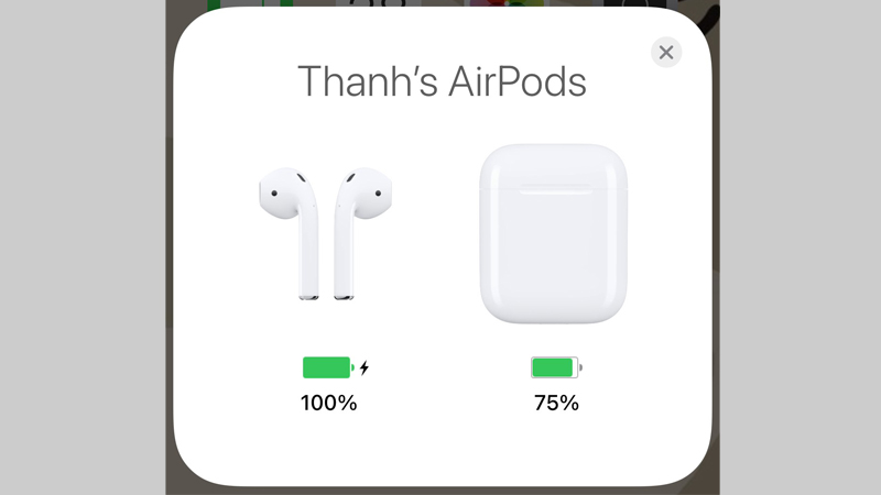 Cách nhận biết AirPods hết pin