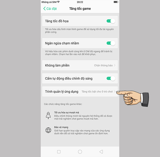 Vào trình quản lý