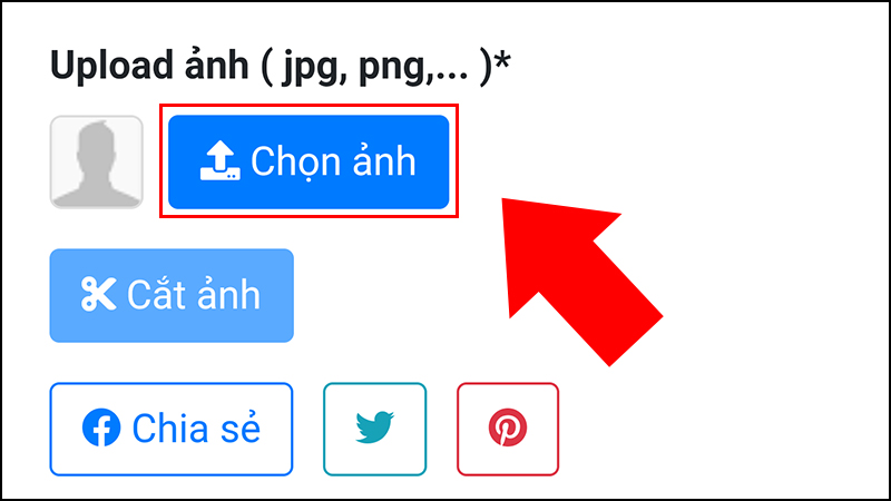 Bước 2: Nhấn vào nút Chọn ảnh.