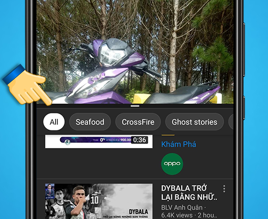 Và đây là màn hình khi đã chia đôi 
