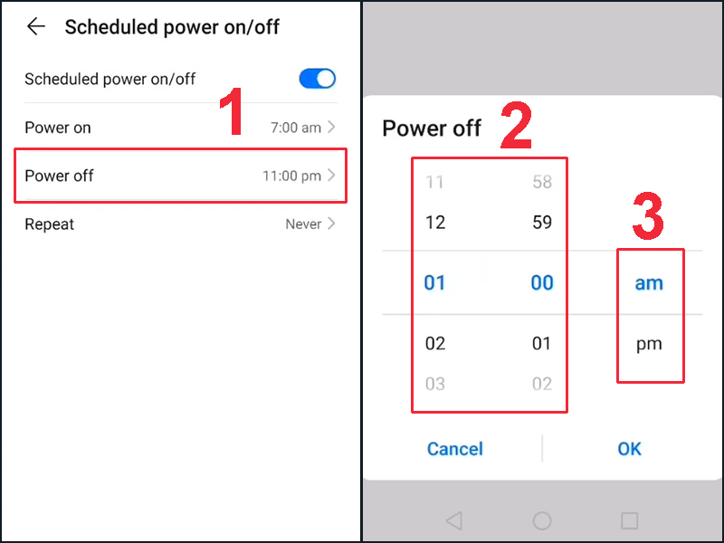 Bạn h&atilde;y c&agrave;i đặt giờ tự động tắt m&aacute;y của thiết bị