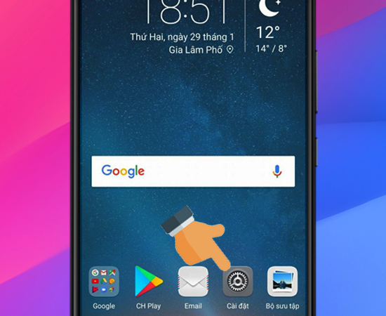 Bước 1: Vào Cài đặt.