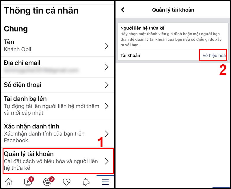 Quản lý tài khoản