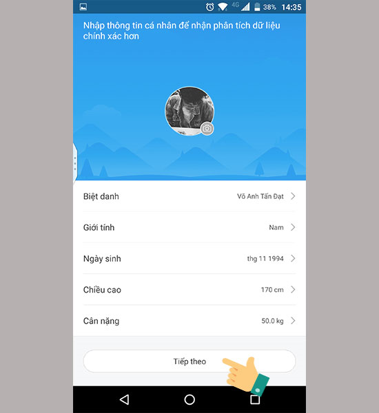 Thiết lập c&aacute;c th&ocirc;ng tin c&aacute; nh&acirc;n v&agrave; cấp quyền cho ứng dụng