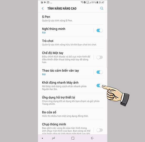 Khởi động nhanh máy ảnh