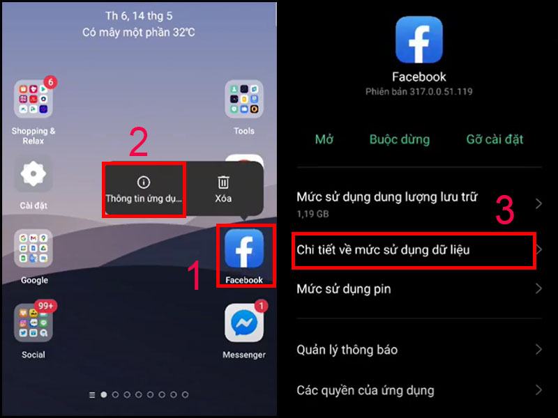 Cách tắt ứng dụng facebook chạy ngầm trực tiếp