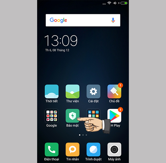 Vào app