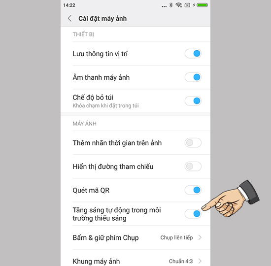 Kích hoạt tính năng