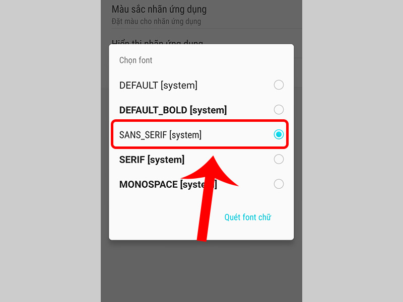 Chọn Font chữ m&agrave; bạn mong muốn