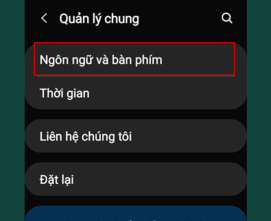 Bước 2: Chọn Ngôn ngữ và bàn phím.