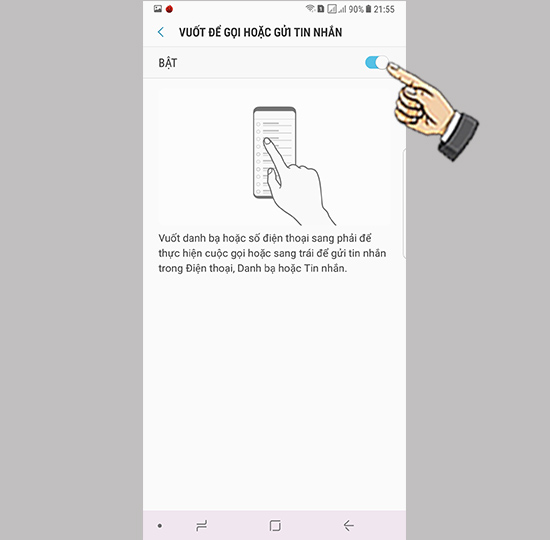 Bước 3: Bật tính năng.