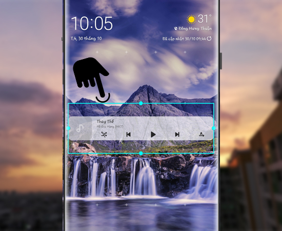 Kéo widget ra ngoài màn hình chính 