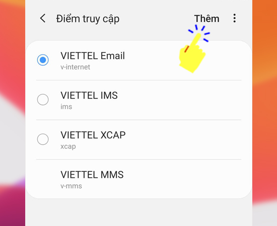 Bước 5: Tại đây bạn lựa chọn lại cấu hình hoặc thêm cấu hình mới.
