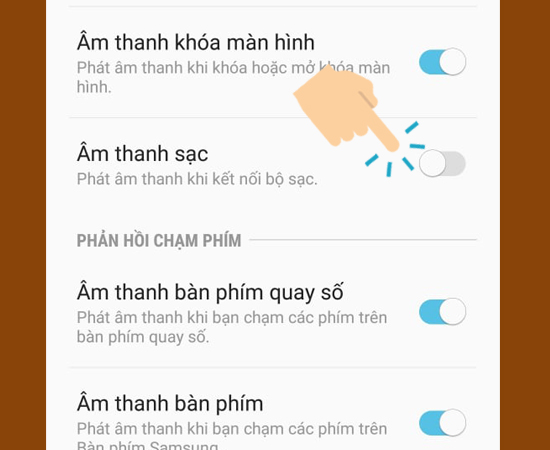 tắt đi các âm thanh hệ thống nào mà bạn muốn