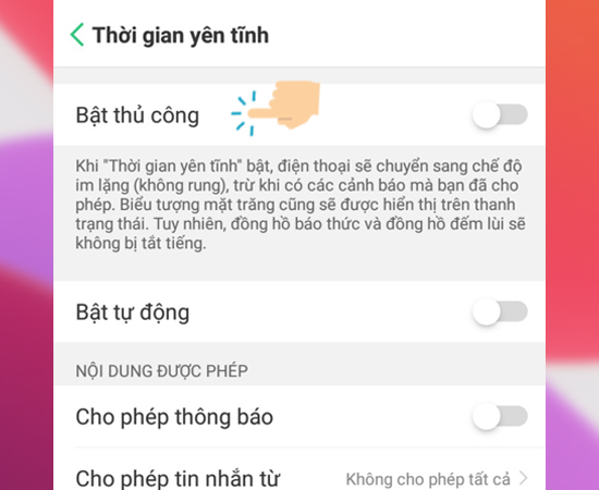 Bước 3: Cuối cùng bạn hãy bật tính năng này lên.