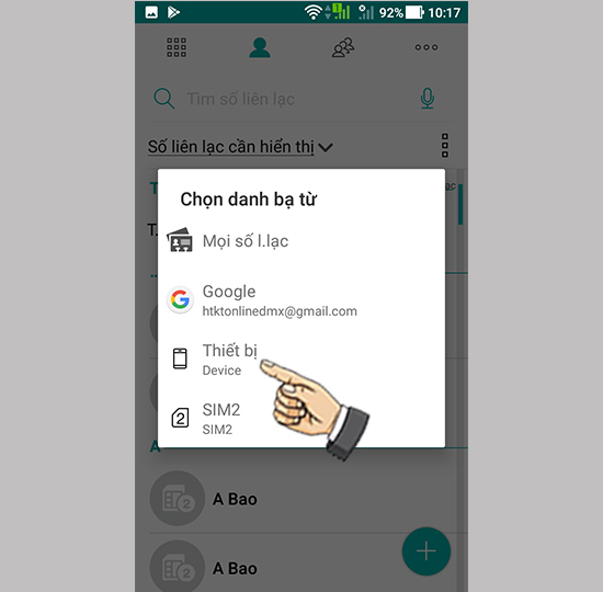 Bước 5: Chọn từ thiết bị.
