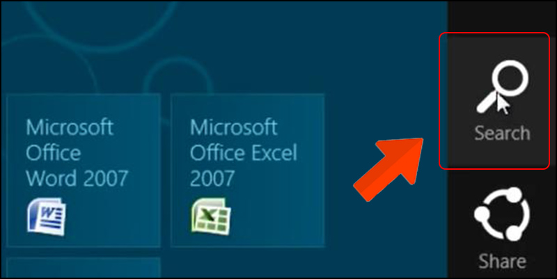 Click chuột vào biểu tượng Tìm kiếm.