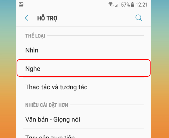 Bước 3: Sau đó bạn chọn Nghe.