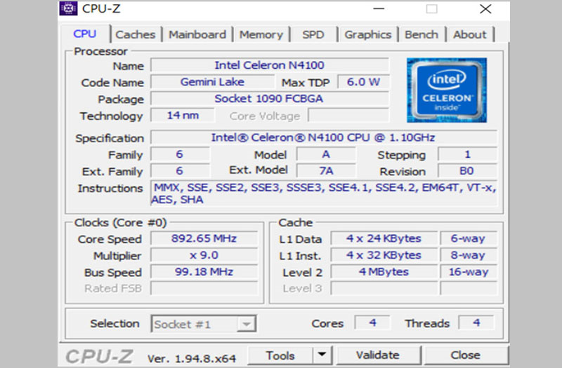 Tab CPU