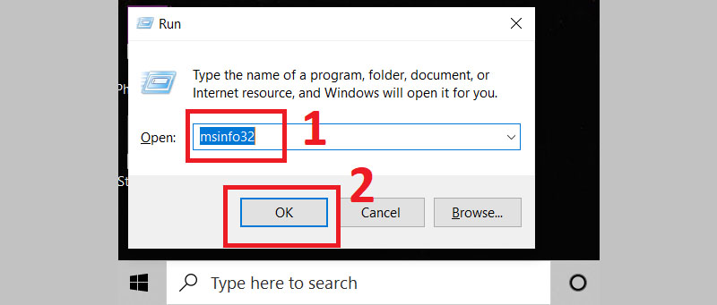 Xem cấu hình máy tính bằng lệnh msinfo32