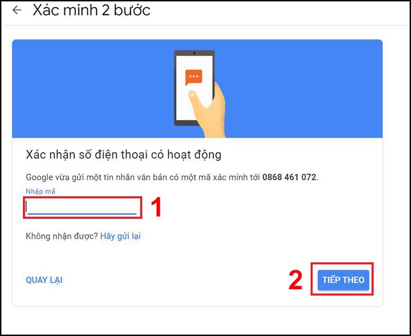 Cách bật tính năng xác minh mật khẩu 2 bước trong Gmail không bị hack