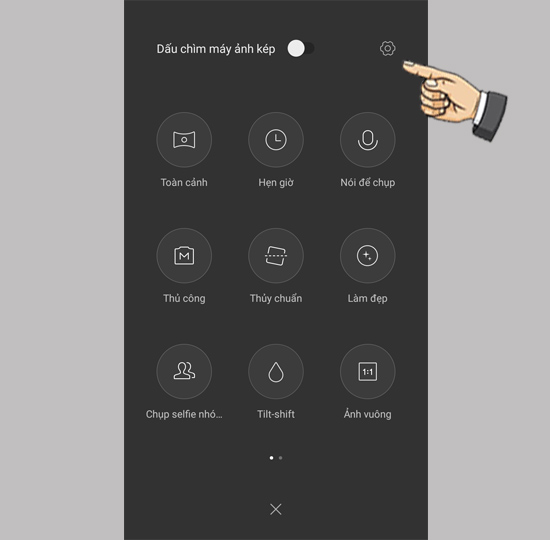 Chọn biểu tượng c&agrave;i đặt