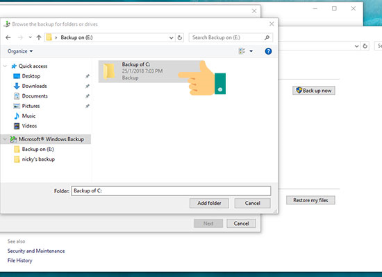 Sao lưu và khôi phục dữ liệu Windows 10 với Backup and Restore