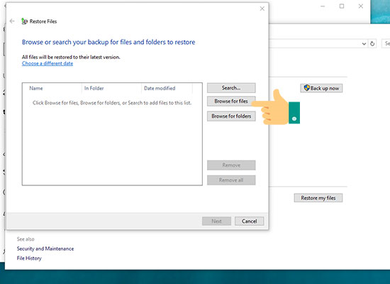 Sao lưu và khôi phục dữ liệu Windows 10 với Backup and Restore