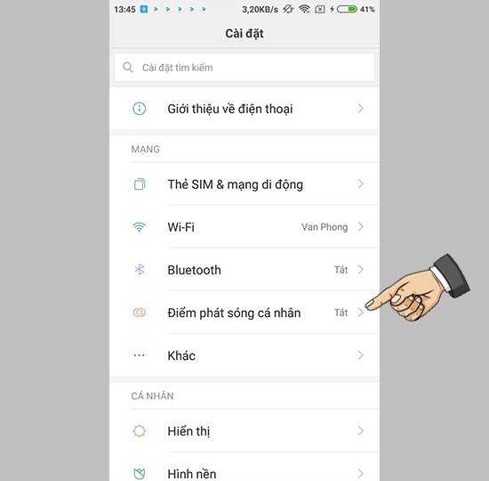 Vào điểm phát sóng cá nhân