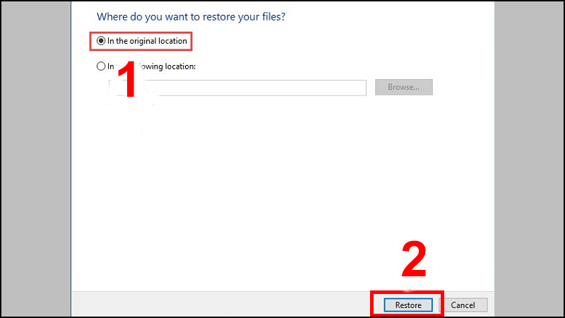 Cách Restore (Khôi phục lại) Windows 10