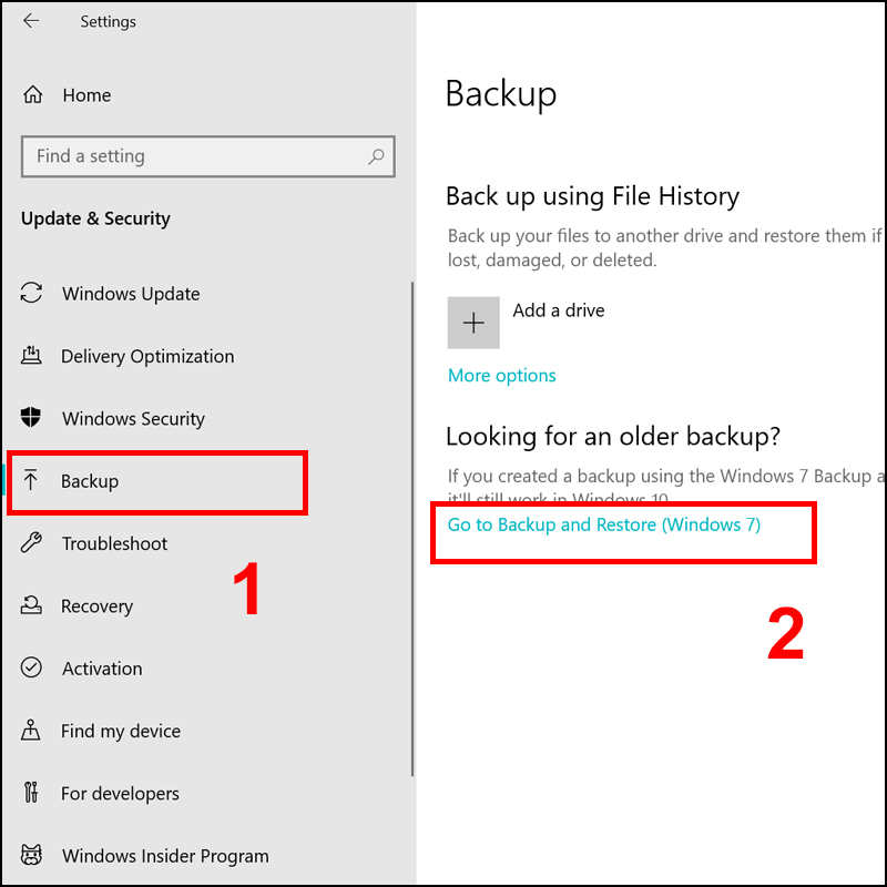 Cách Backup (Sao lưu) Windows 10