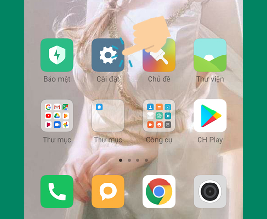 hãy vào Cài đặt