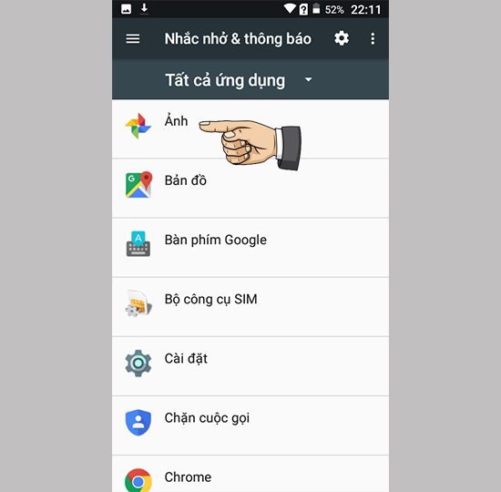 Bước 3: Tắt các thông báo.