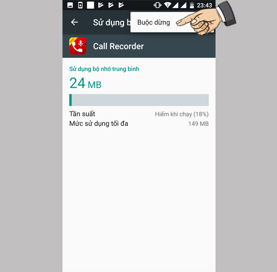 Các ứng dụng đang chạy tốn ram
