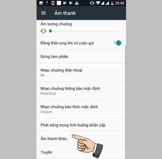 C&agrave;i đặt &acirc;m thanh kh&aacute;c