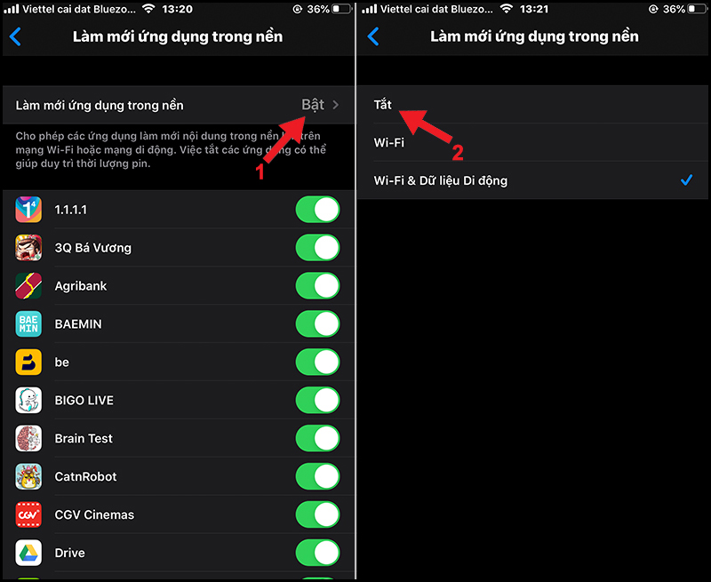 tắt ứng dụng chạy ngầm iphone