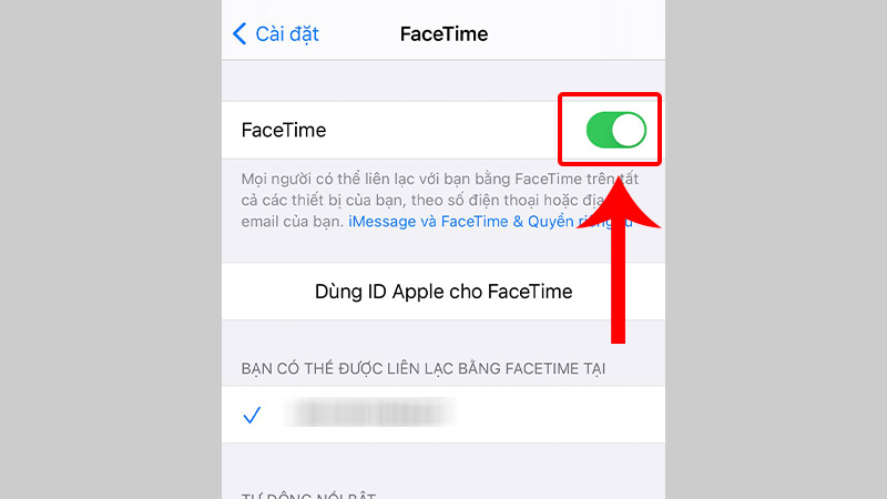 Kích hoạt FaceTime