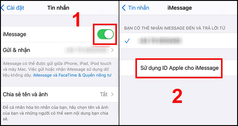 Kích hoạt iMessage