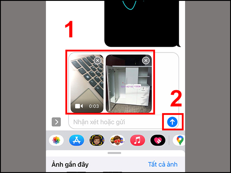 Gửi ảnh hoặc video trên iMessage
