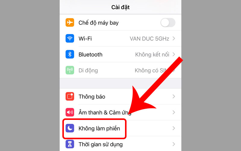 Chọn mục tùy ý của bạn ở phần tắt tiếng