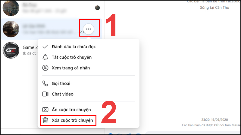 Cách xóa tin nhắn Messenger trên điện thoại, máy tính đơn giản ...