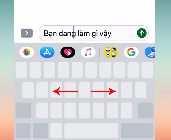 Di chuyển con trỏ khi gõ văn bản với 3D Touch