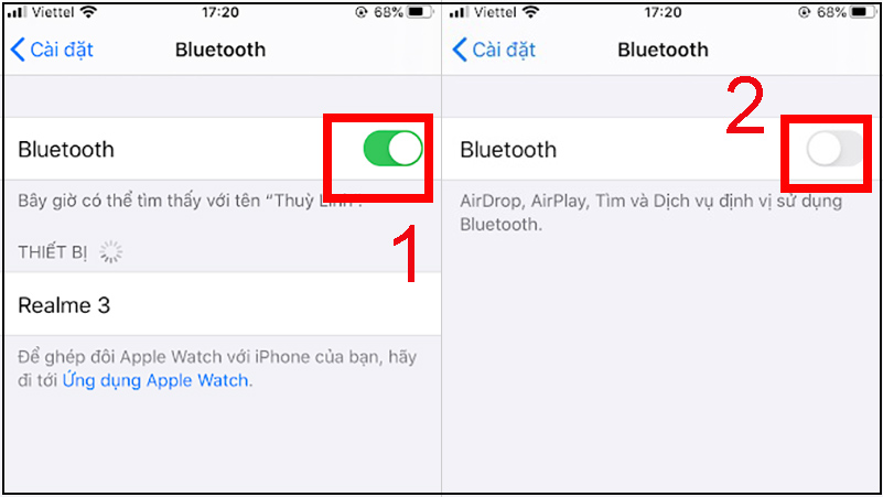 Tắt Bluetooth đang bật trên máy