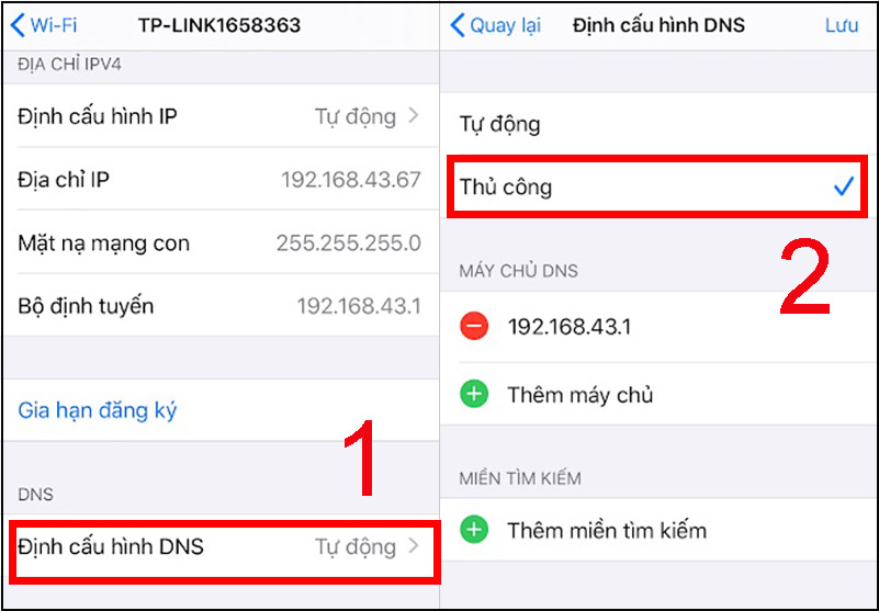 Định cấu hình DNS