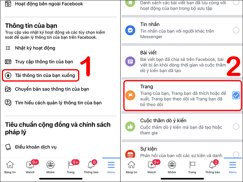 Truy cập Cài đặt của ứng dụng Facebook