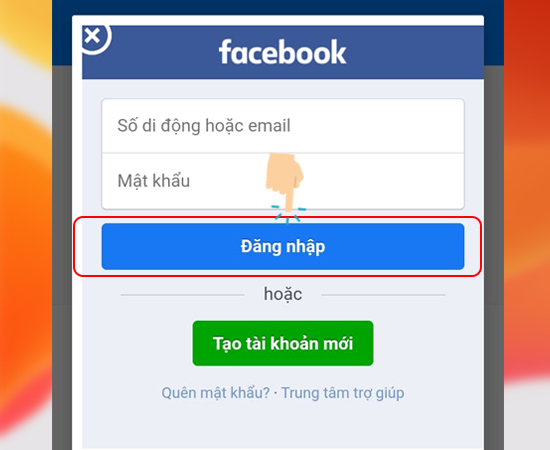 Bước 1: Đầu tiên bạn mở ứng dụng lên và đăng nhập tài khoản Facebook của bạn.