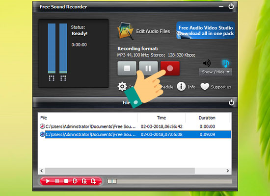 Click chọn nút màu đỏ.