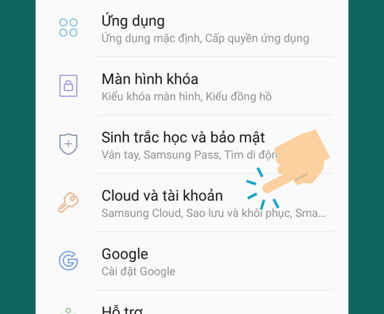 vào Cloud và Tài khoản